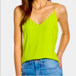 NWT Something Navy Low Back Camisole in Neon Yellow